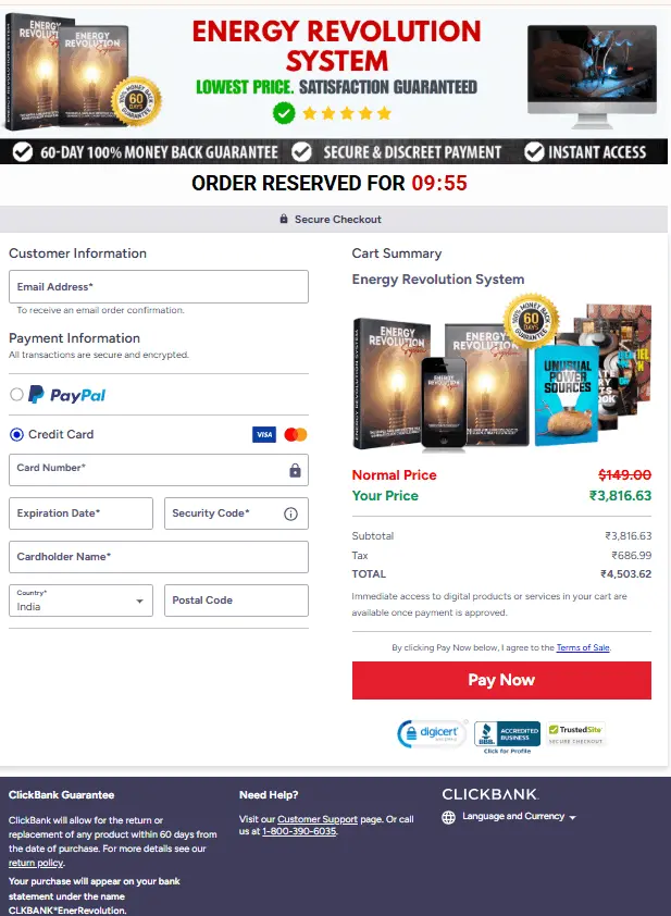 Energy Revolution System official website